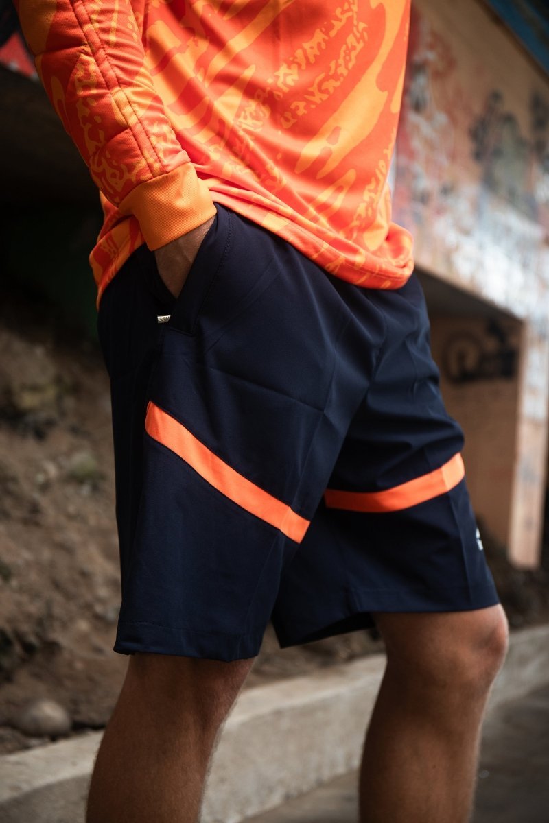 Short Lomas Active Flex Azul noche c/ Naranja - Lomas Sport