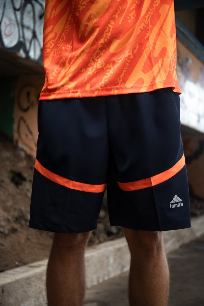Short Lomas Active Flex Azul noche c/ Naranja - Lomas Sport