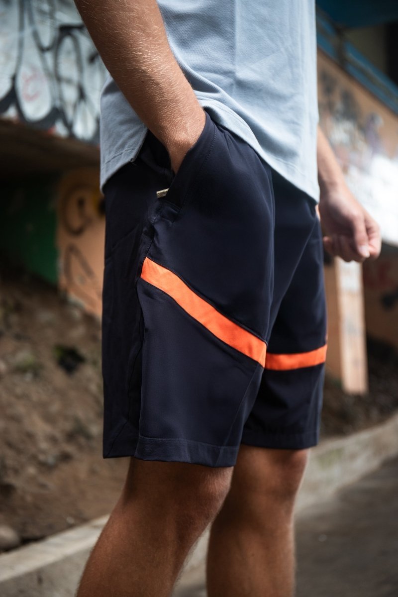 Short Lomas Active Flex Plomo oscuro c/ Naranja - Lomas Sport
