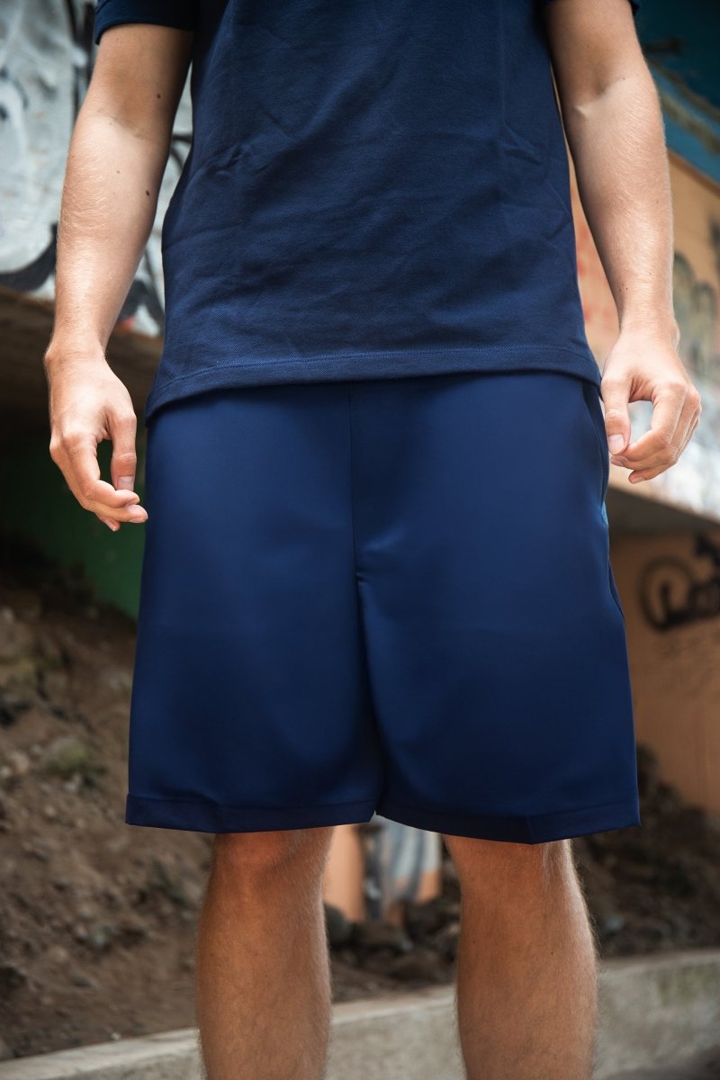 Short Lomas Peak Flex Azul marino con cierre - Lomas Sport