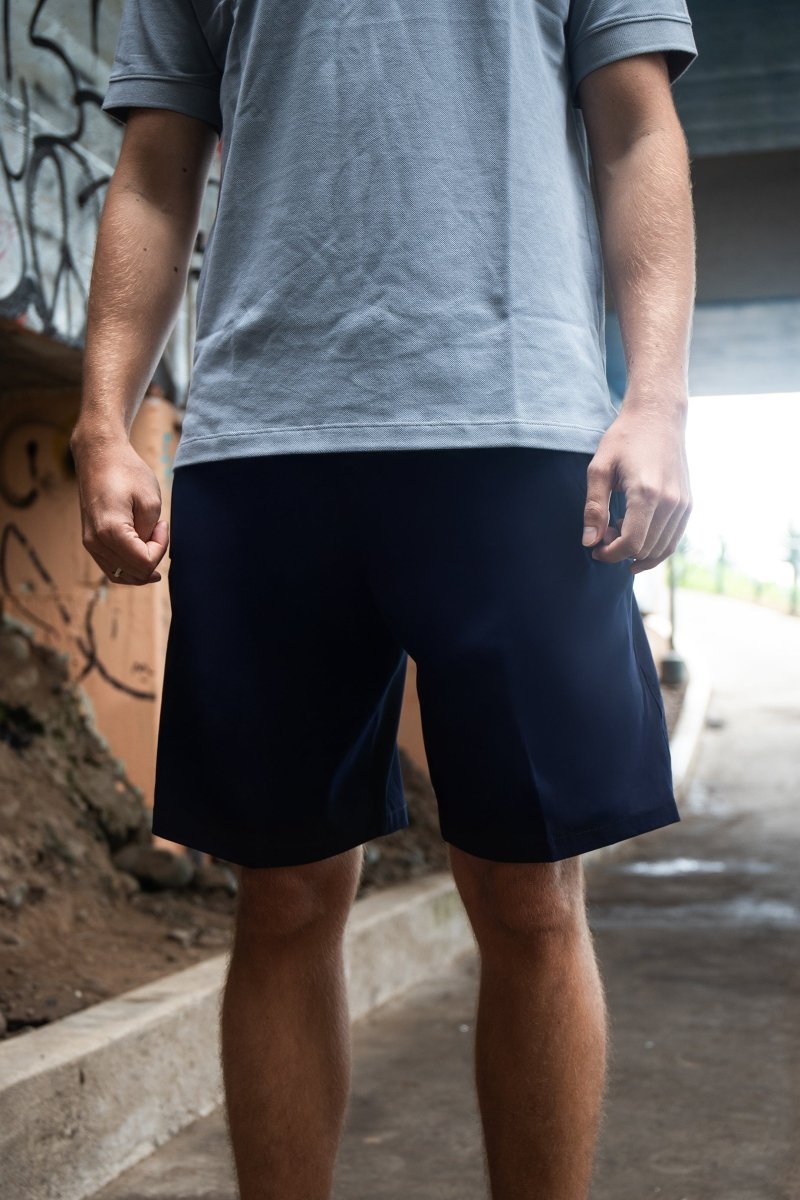 Short Lomas Peak Flex Azul noche con cierre - Lomas Sport