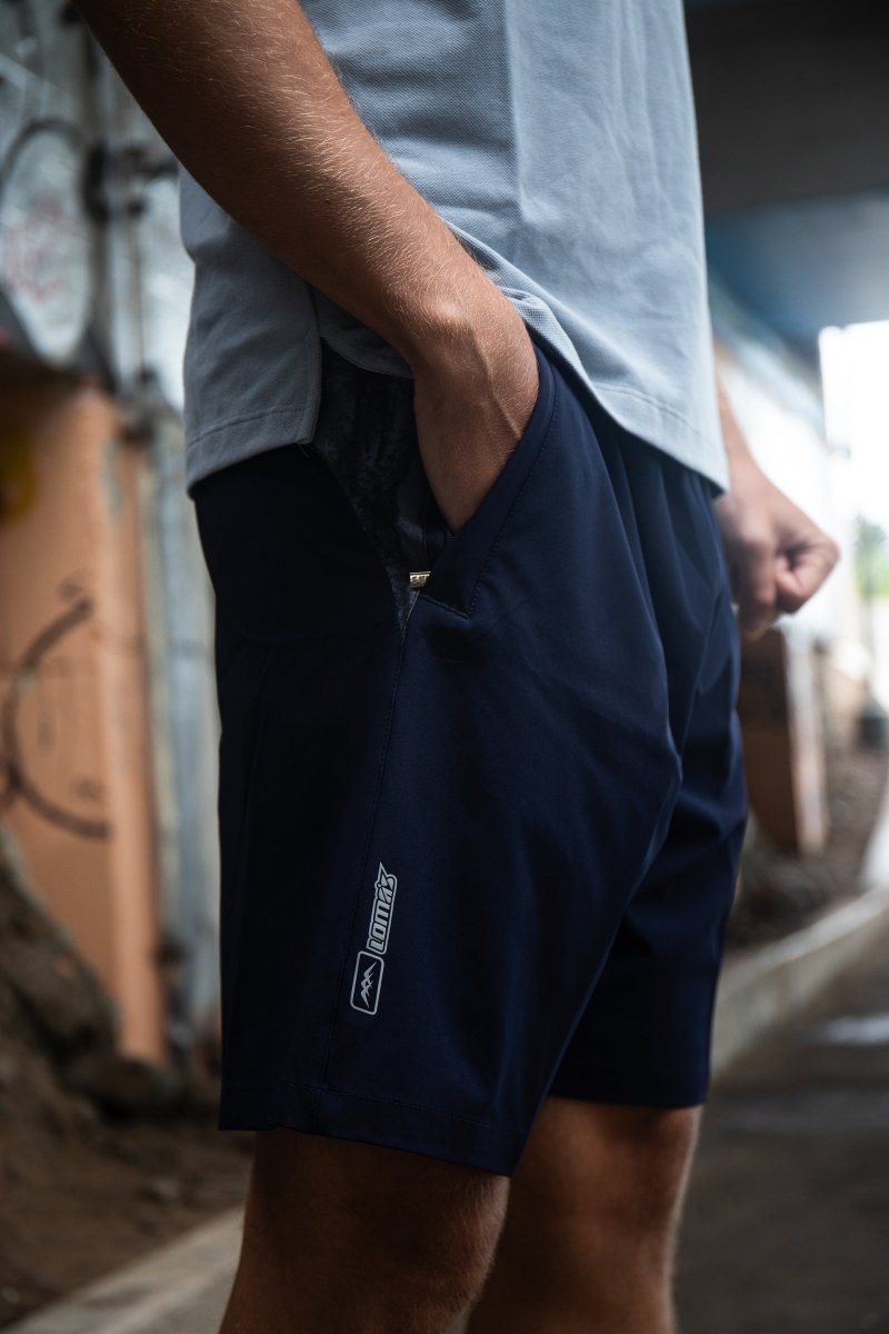 Short Lomas Peak Flex Azul noche con cierre - Lomas Sport