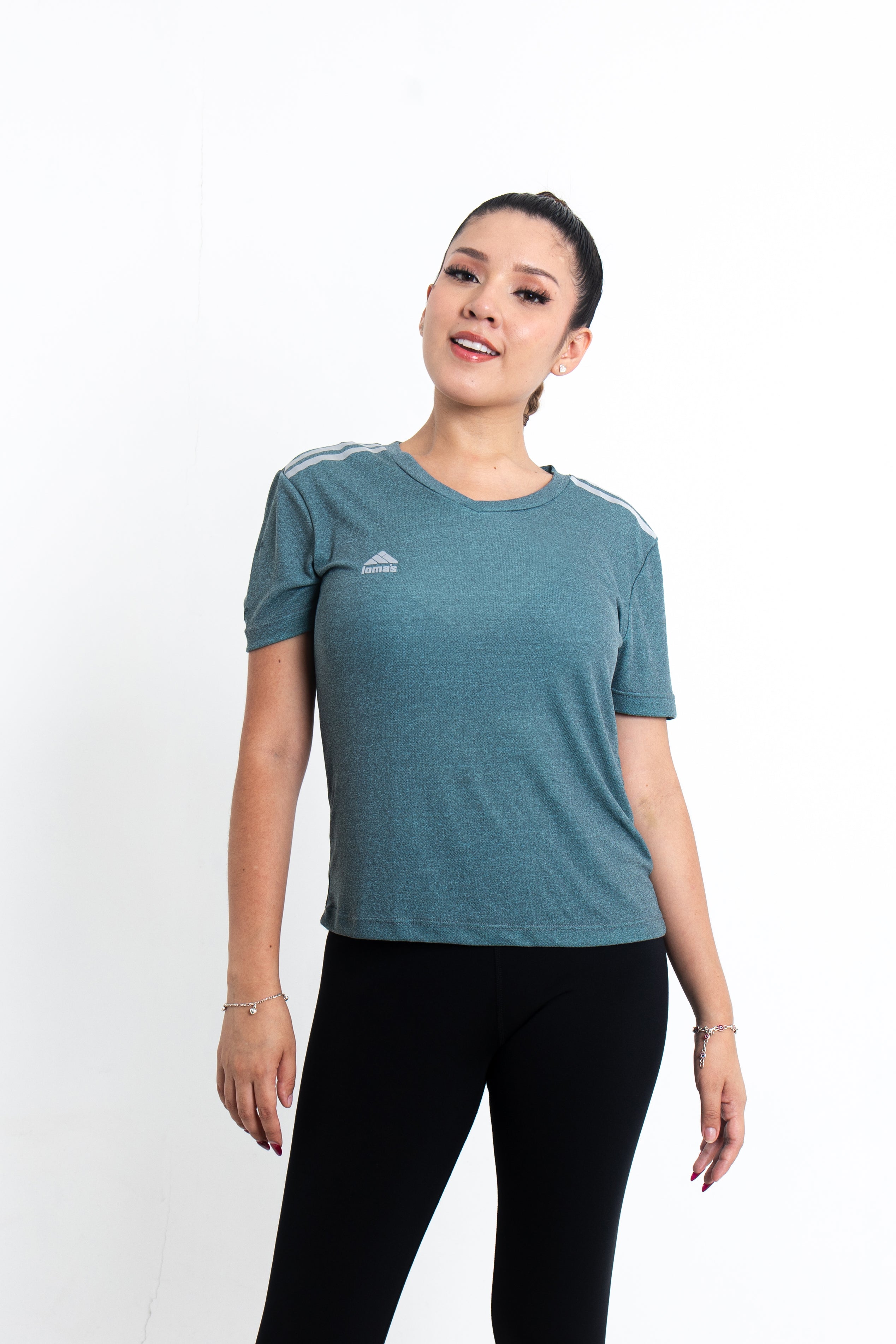Polo Active Chic Acero Jaspeado -  Dama