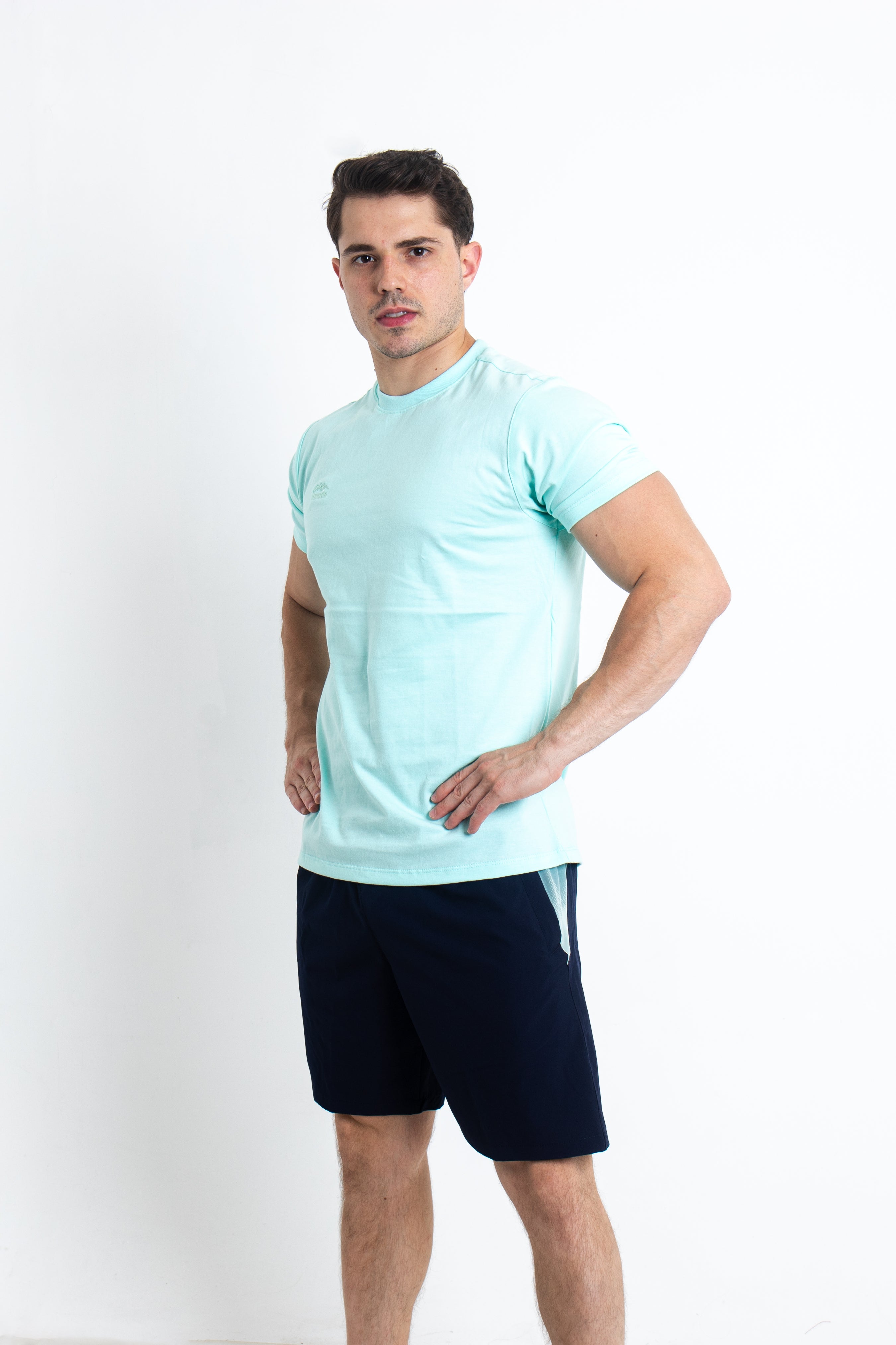 Polo Lomas Cuello redondo Verde Agua  - Varón