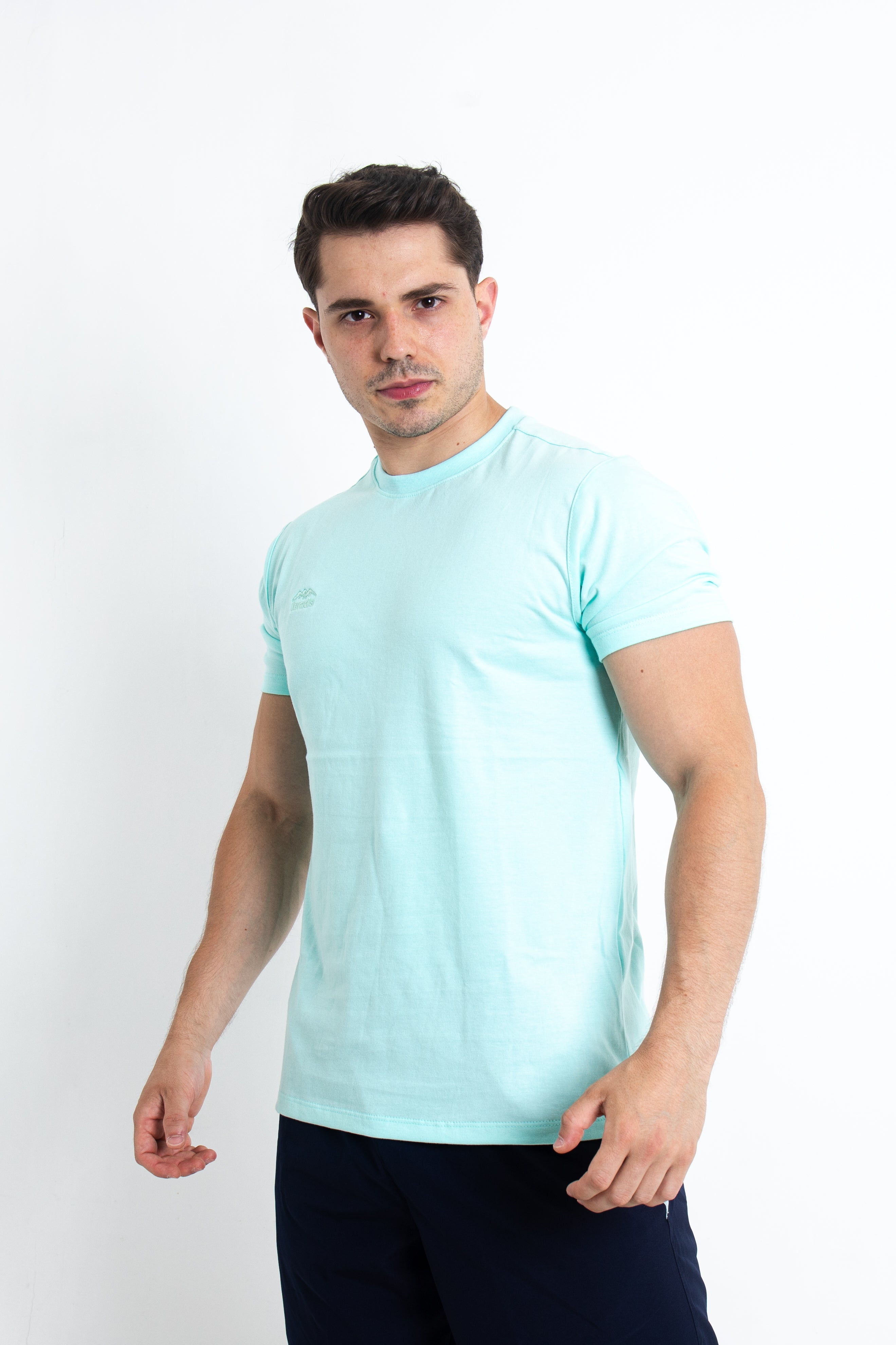 Polo Lomas Cuello redondo Verde Agua  - Varón
