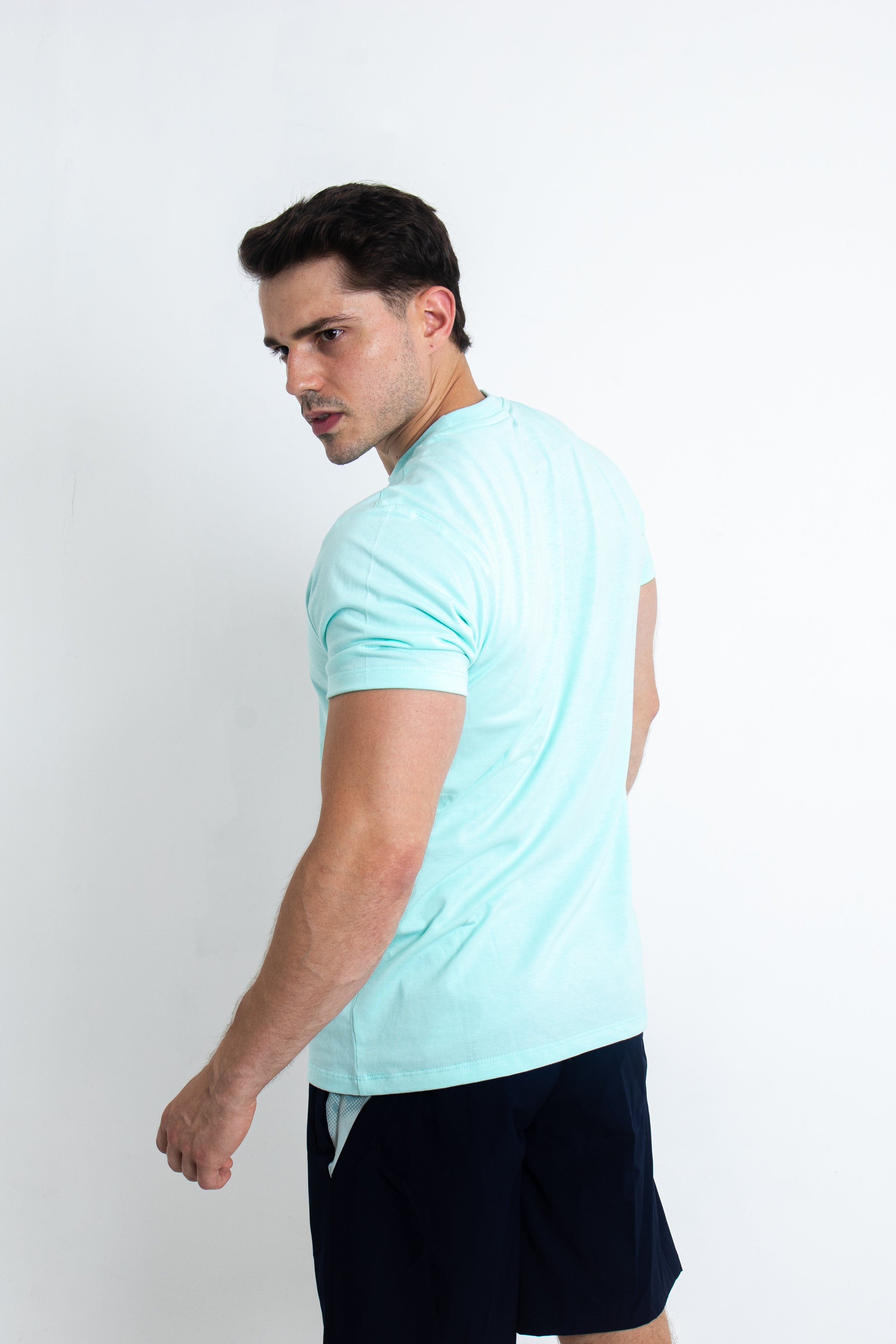 Polo Lomas Cuello redondo Verde Agua  - Varón