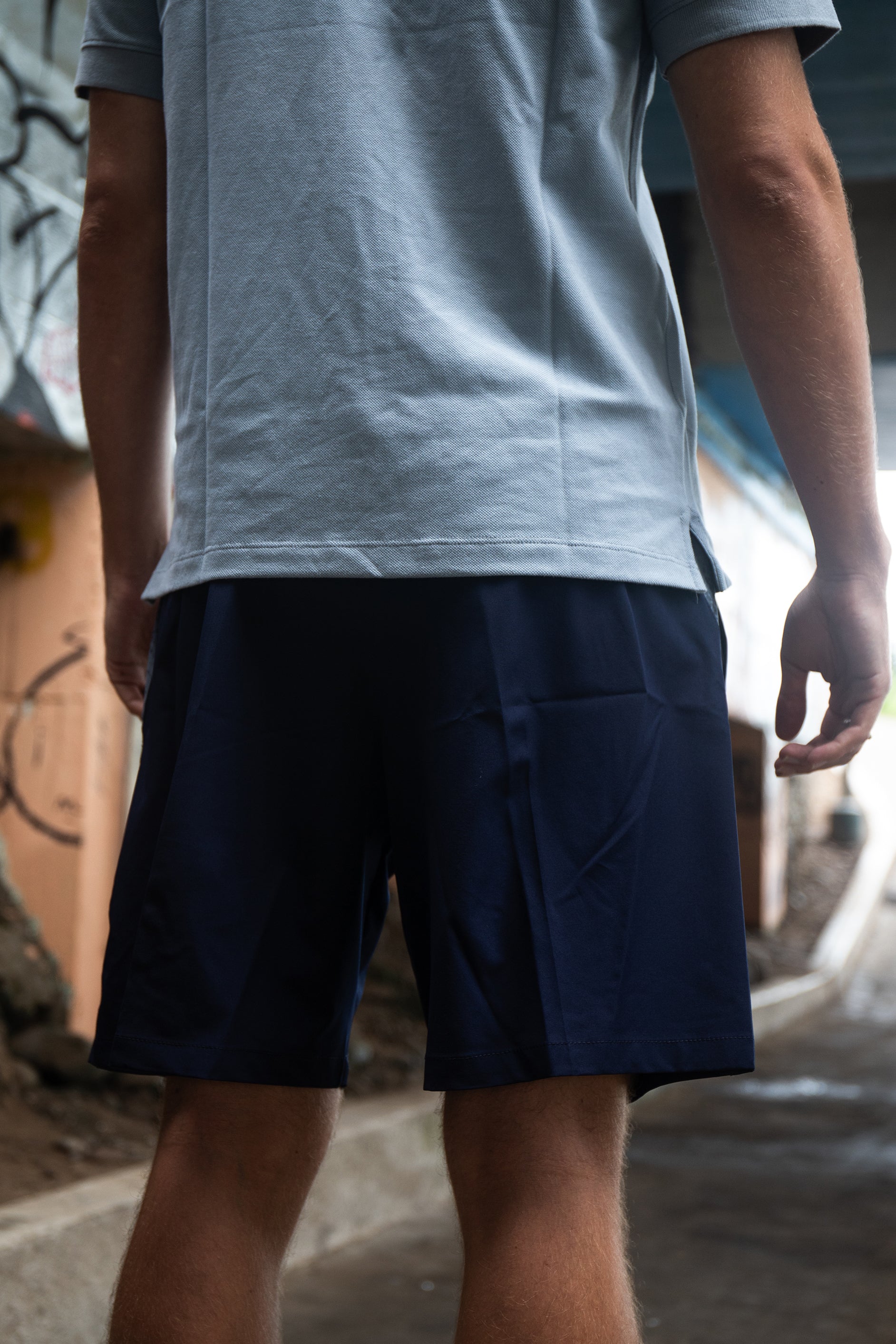 Short Lomas Peak Flex Azul noche con cierre