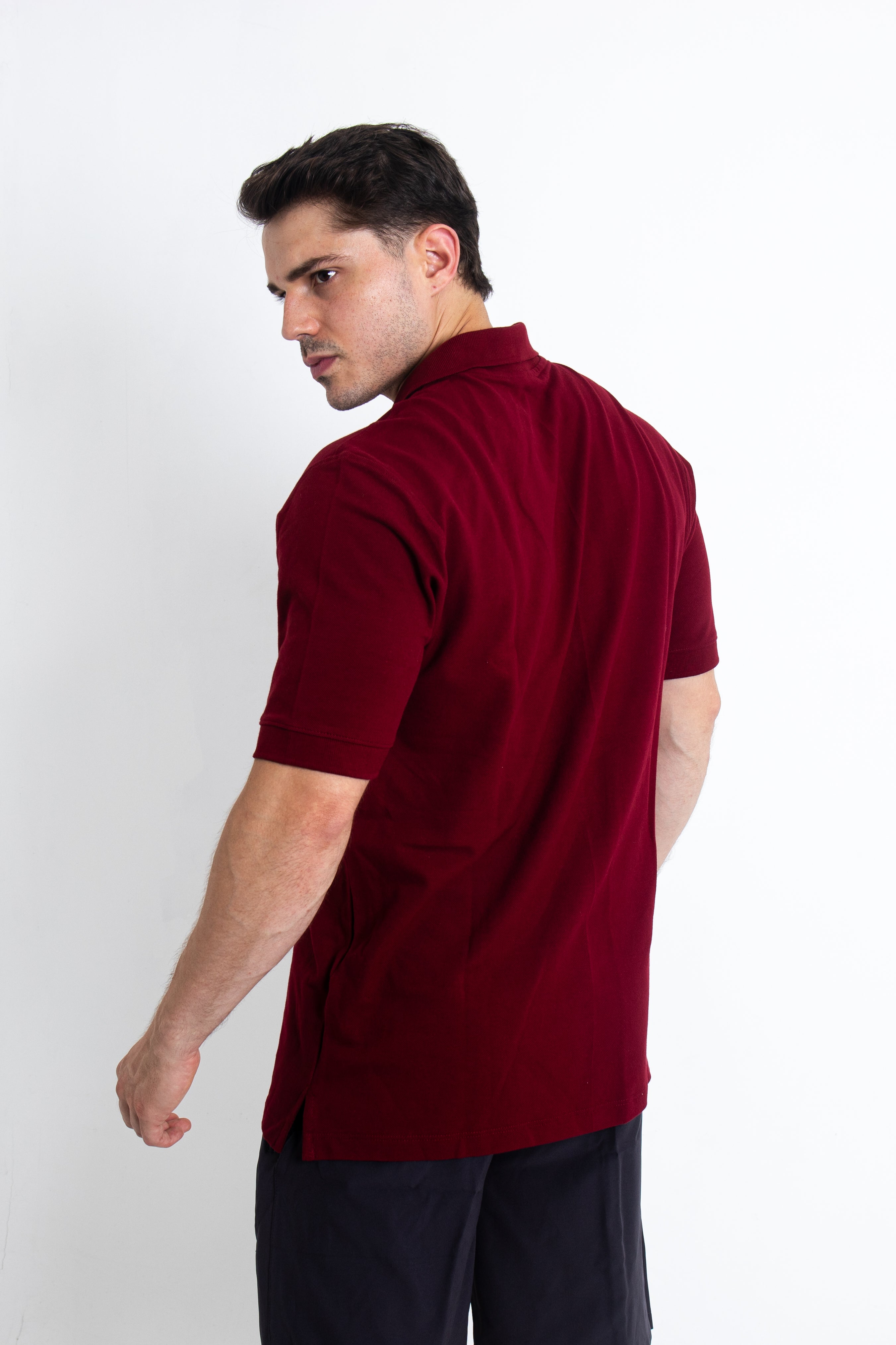 Polos de Algodón Basic Lomas Granate - Varón