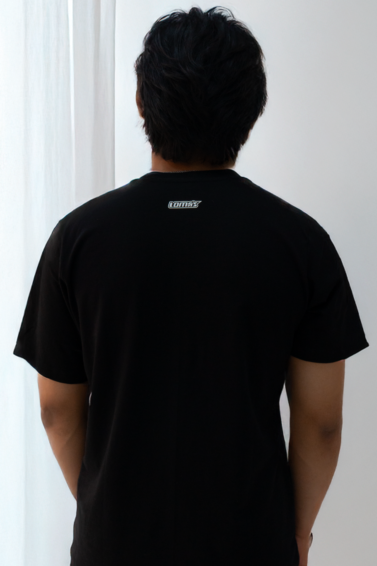 Polo Algodón Lomas Boxy Oversize color negro  - Varón