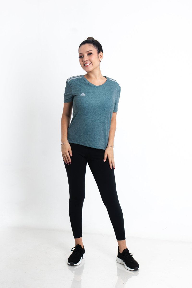 Polo Active Chic Acero Jaspeado - Dama - Lomas Sport